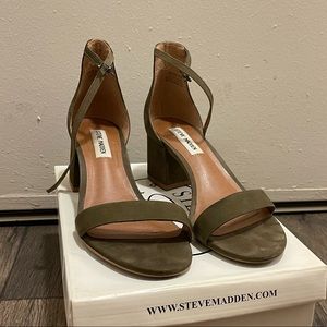 Ireneew Olive Heels by Steve Madden